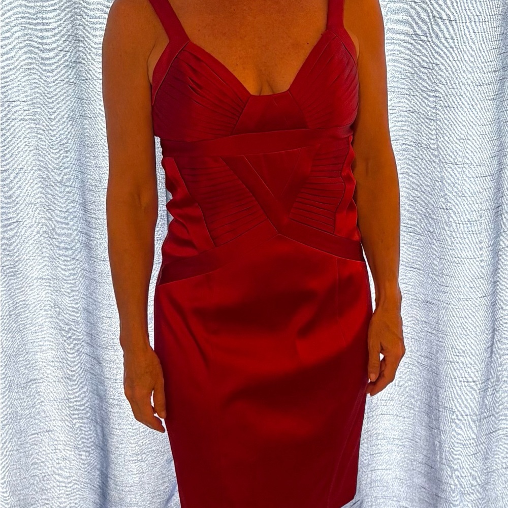Laundry By Shelli Segal Red Midi Dress